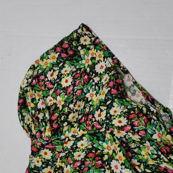 AFRM Green Garden Jamie Floral Puff Sleeve Open Back Midi Dress XS - Picture 10 of 12